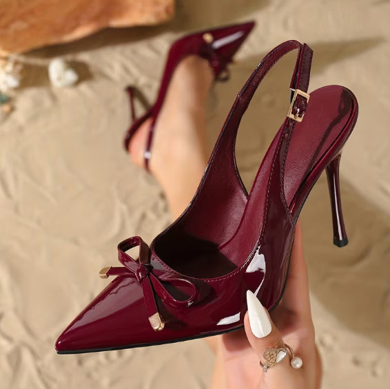 Elegant Pointed Glossy High Heels