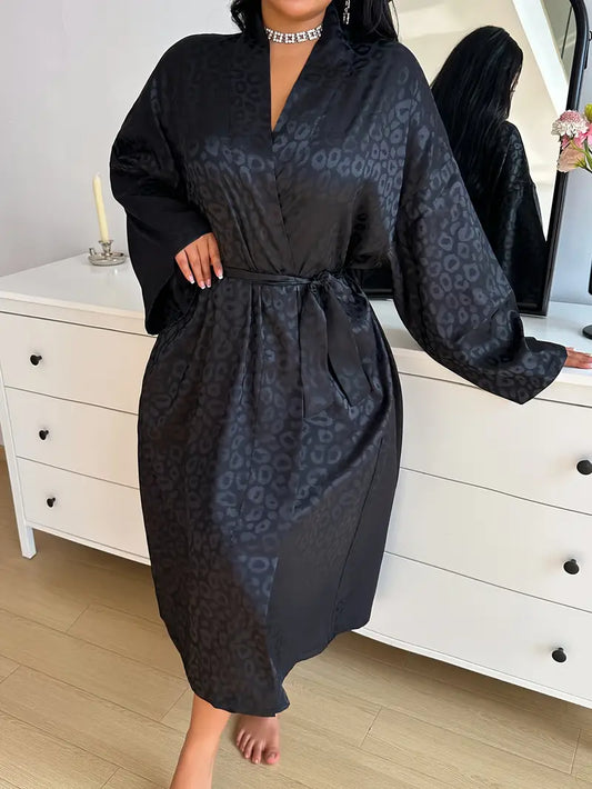 Sexy Sleek Luxe Leopard Robe