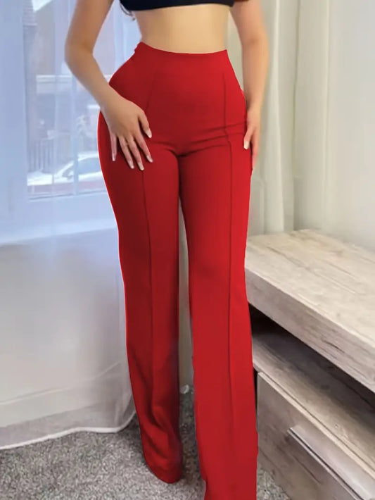 Sleek Wideleg Luxurious Business Chic Pants