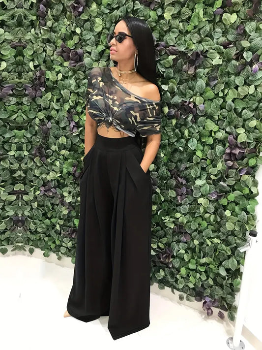 Boho Business Chic Wideleg Flare Pants