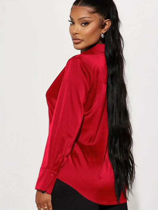 Sexy Double Satin Formal Top