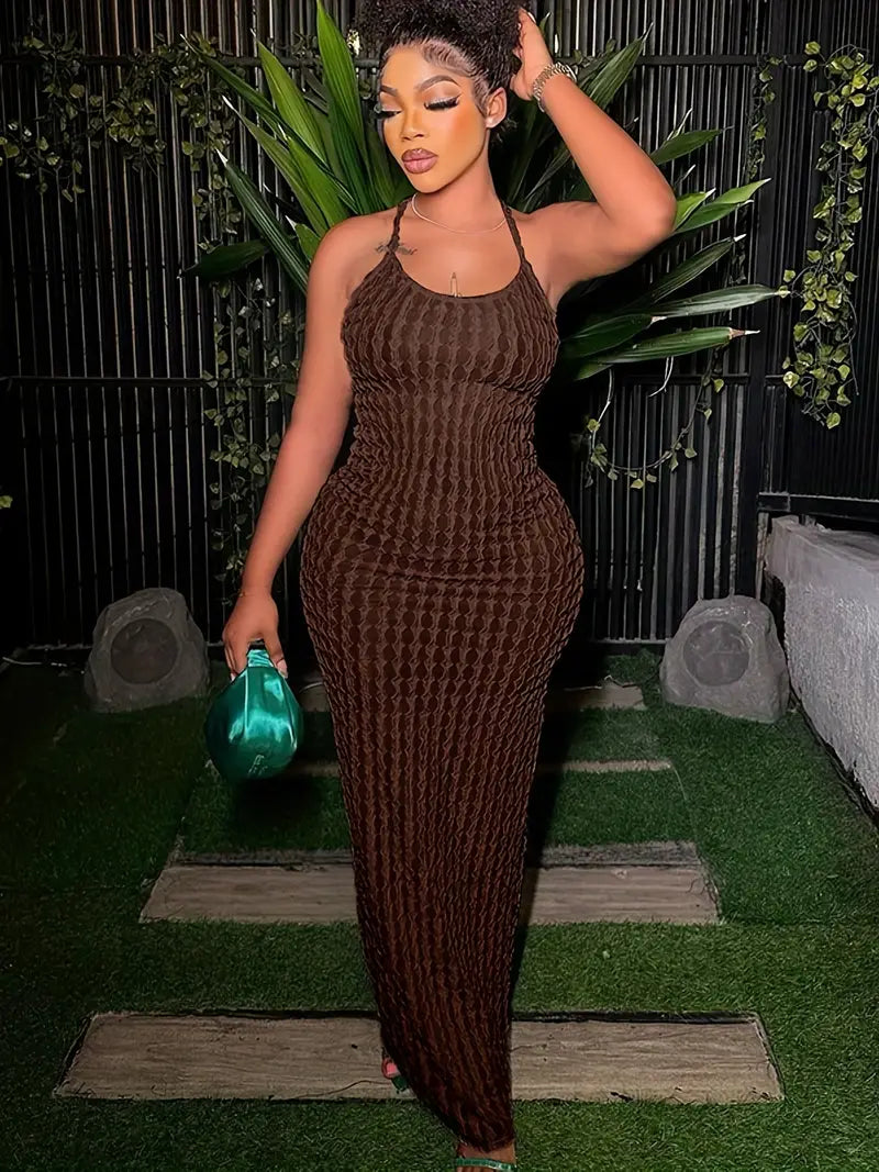 Stylish Textured Popcorn Dress
