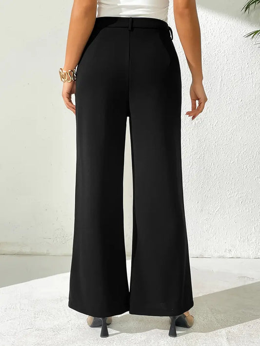 Corporate Chic Sleek Black Pants