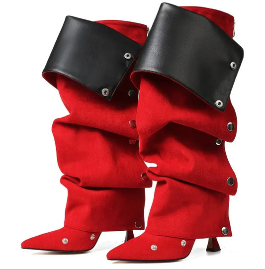 Luxe Knee High Snap Boots