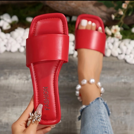 Slip On Open Toe Sandals