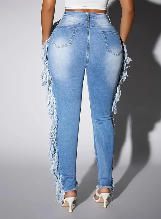 Luxe Frill Denim Jeans