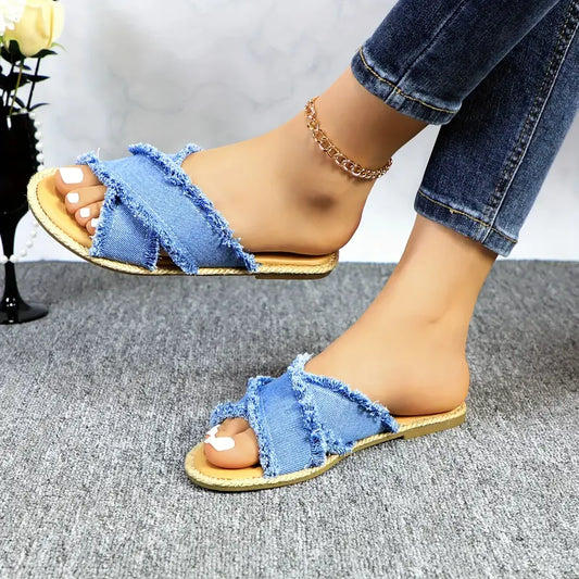 High Fashion Denim Flats