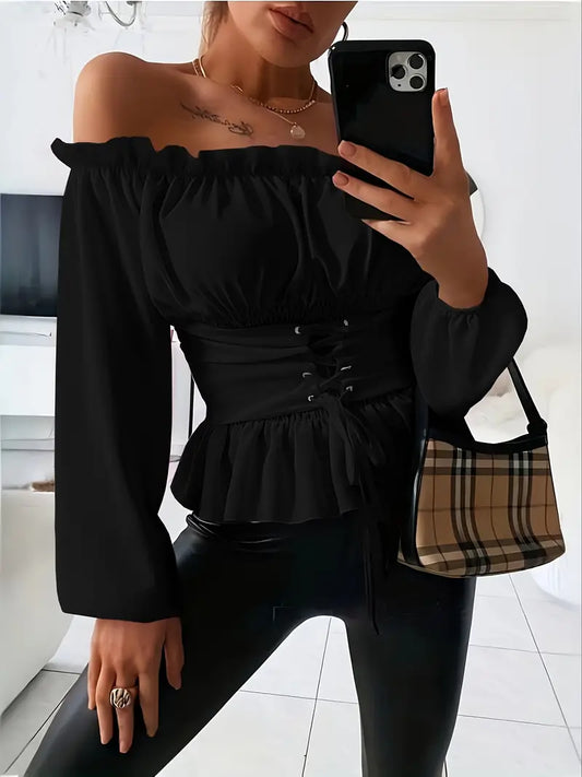 Elegant Corset Off-Shoulder Top