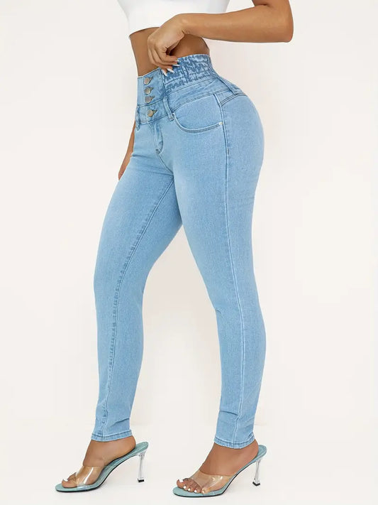 Stylish High Waisted Denim Jeans