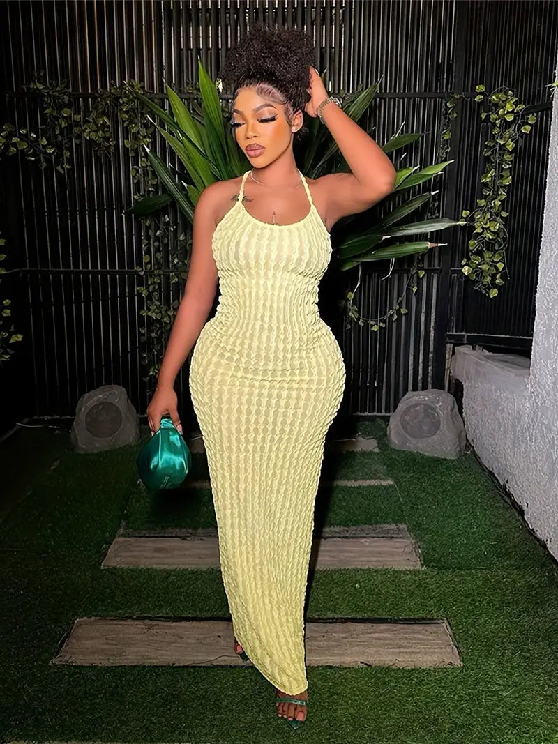 Stylish Textured Popcorn Dress