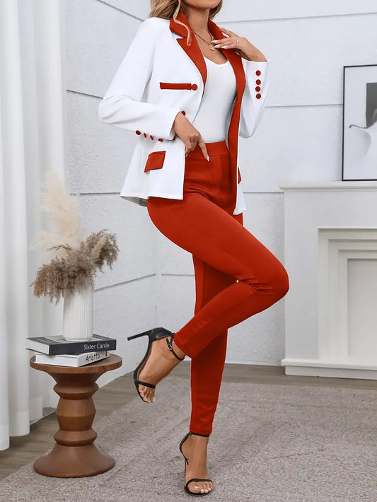 Classic Chic Two Toned Business Suit