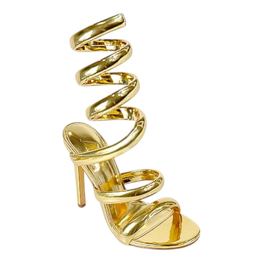 Luxe Strappy Wrap Up High Heels