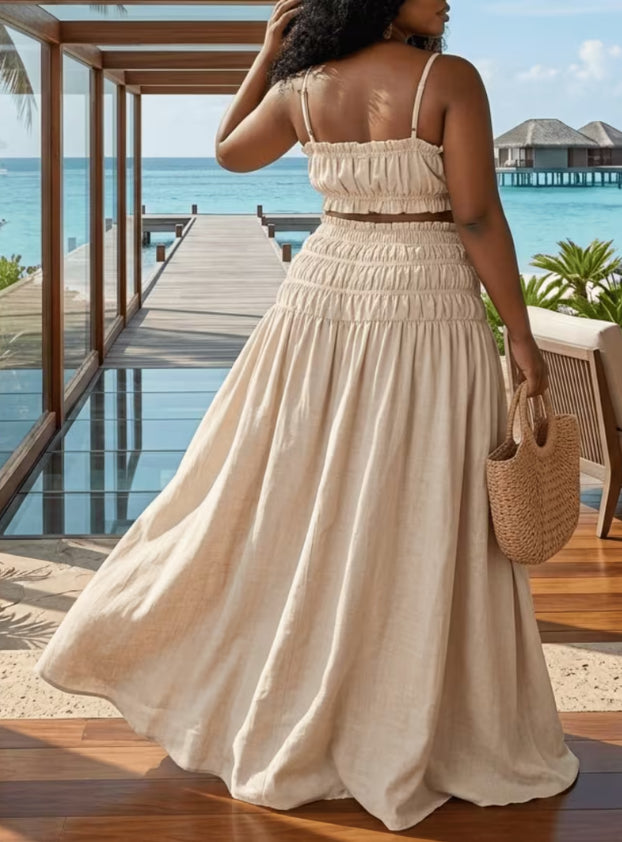 Sleek Bohemian Maxi Set (Curve)