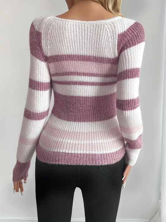 Elegant Long Sleeve Cashmere Top