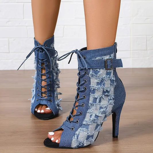 Sexy Chic Denim High Heels
