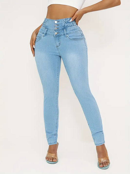 Stylish High Waisted Denim Jeans