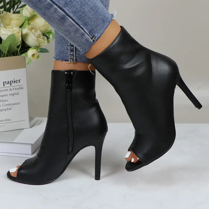 Fall Luxe Open Toe High Heels