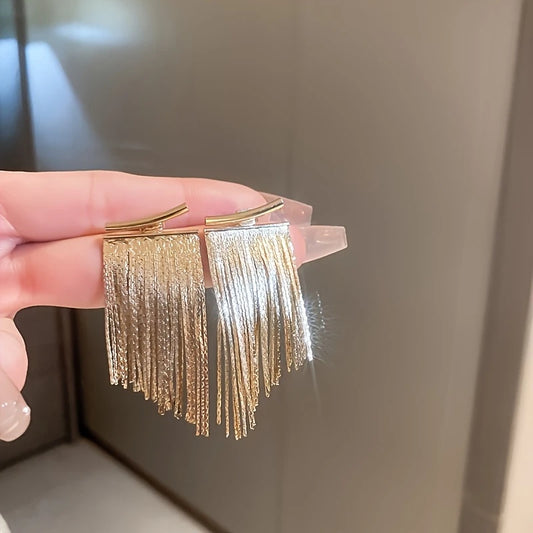 Luxe Gold Tassel Earrings