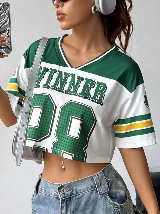 Born To Win Chic Cropped Jersey