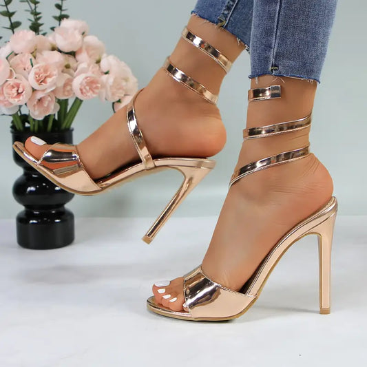 Luxe Strap Up High Heels