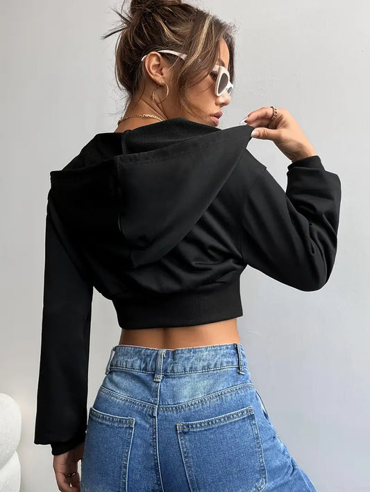 Sleek Cropped Long Sleeve Top