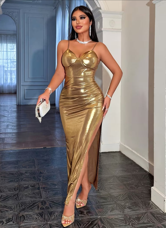 Golden Luxe Elegant Dress
