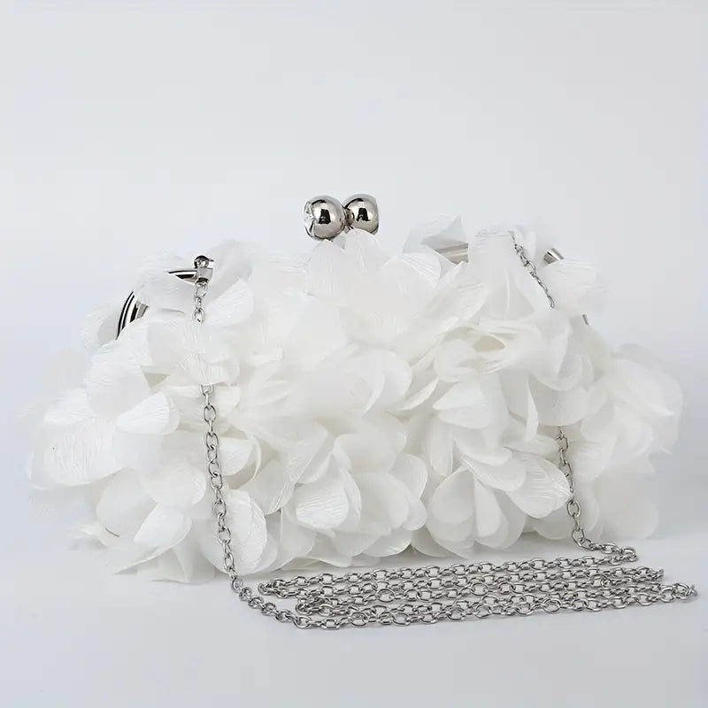 Elegant Floral Petal Evening Clutch