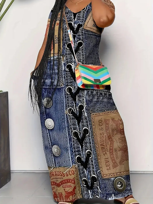 Exclusive Denim Maxi Dress