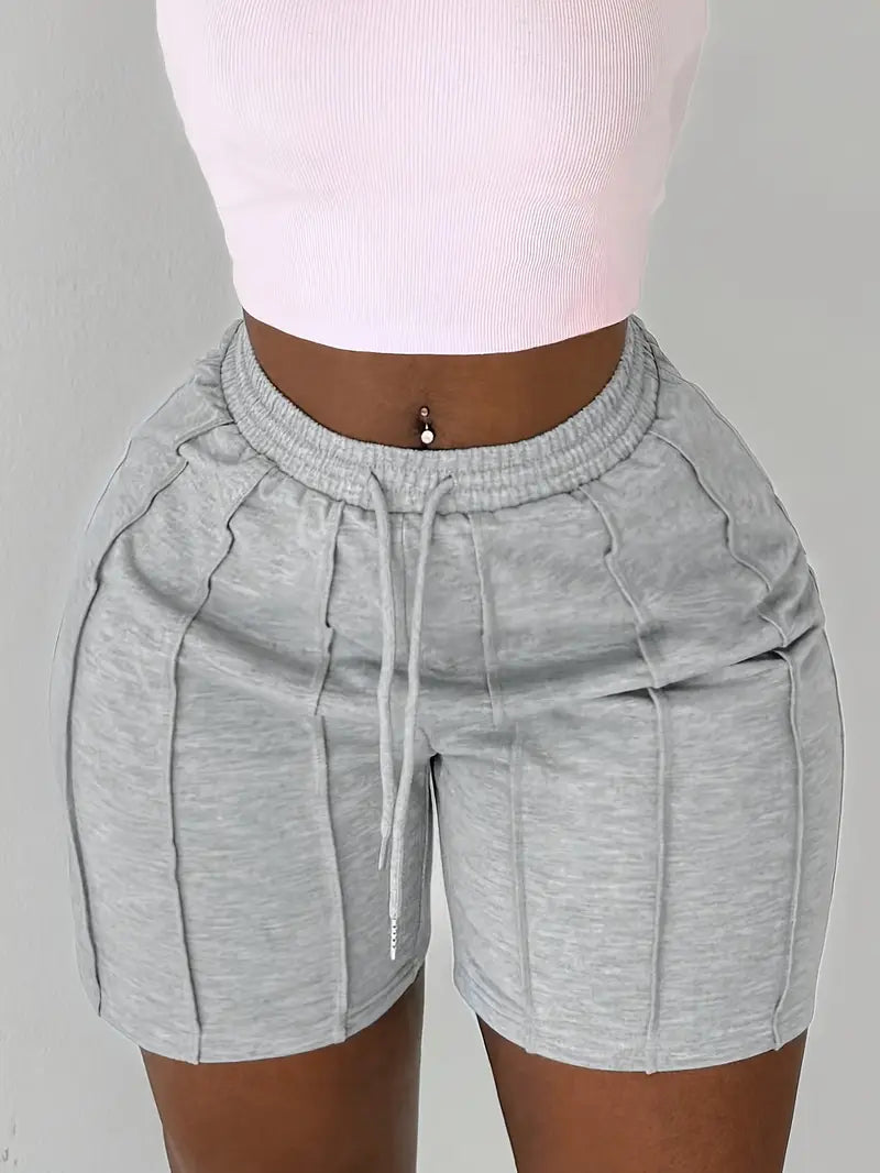 Comfy Cool Grey Drawstring Shorts