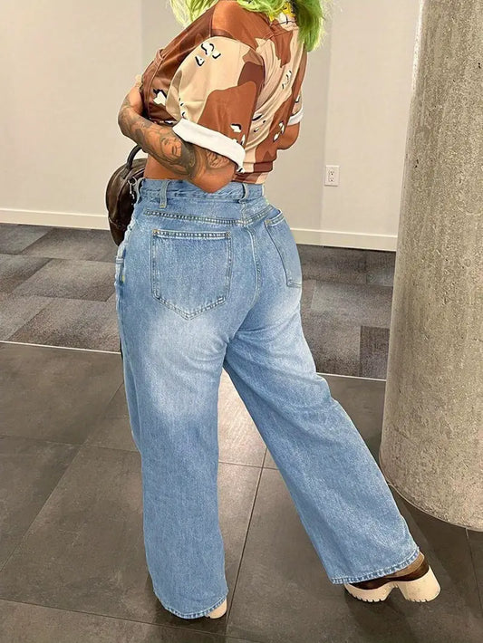 Stylish Asym Denim Jeans