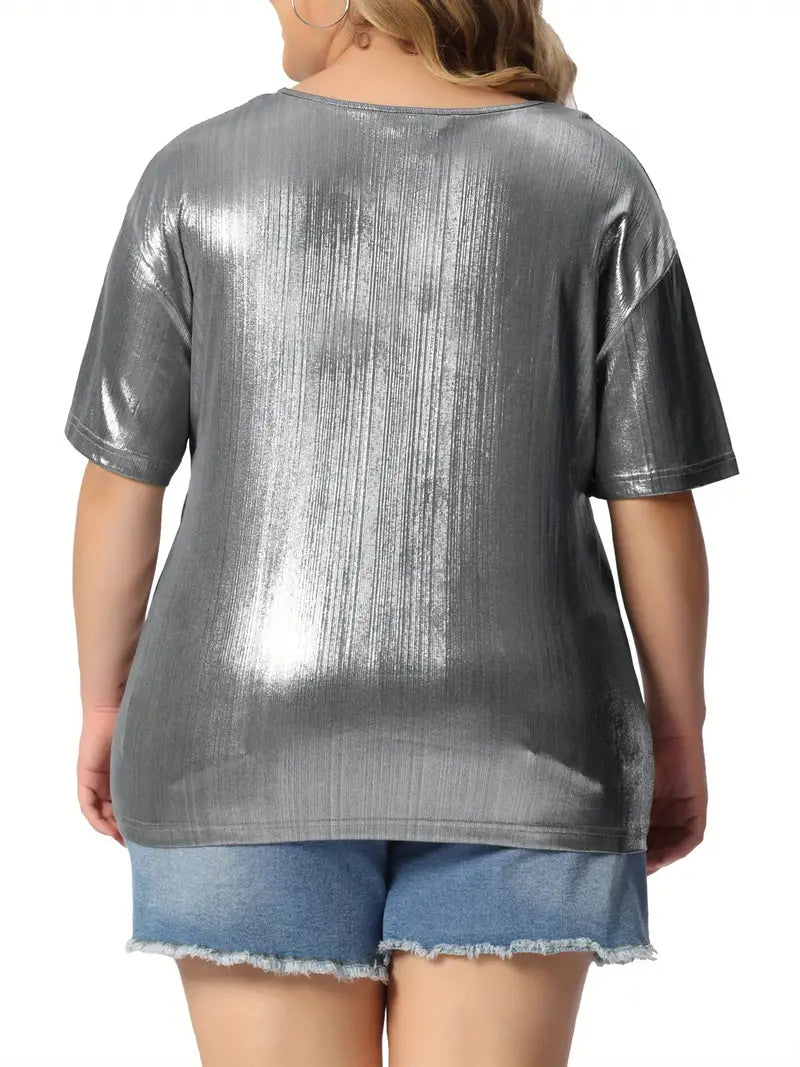 Chic Metallic Top