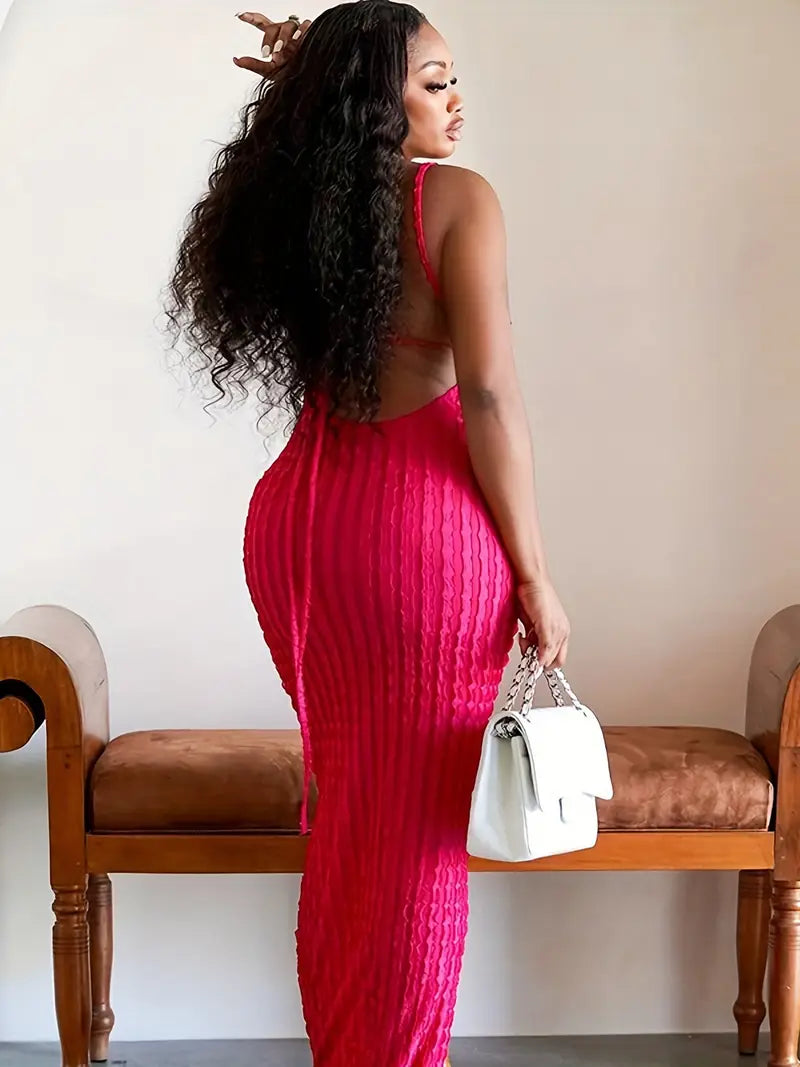 Stylish Textured Popcorn Dress