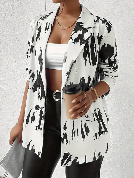 Chic & Edgy Work Of Art Work Blazer