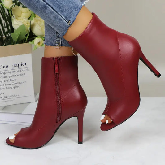 Fall Luxe Open Toe High Heels