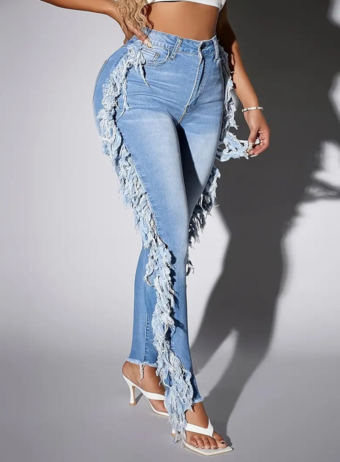 Luxe Frill Denim Jeans