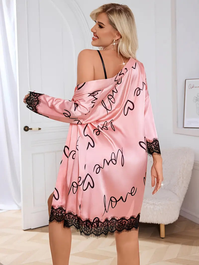 Elegant Three Piece Pajama Set