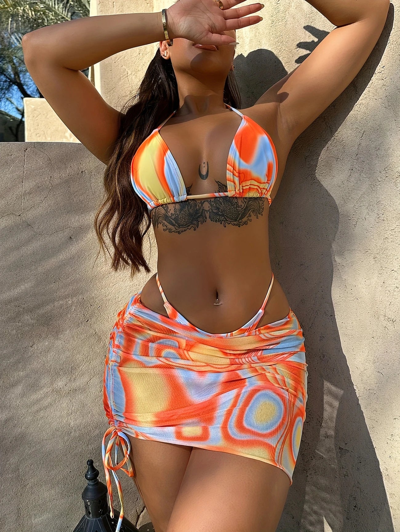 Colorful Chic Three Piece Bikini
