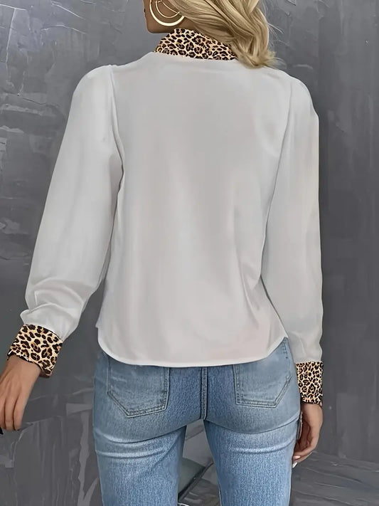 Chic Cheetah Button Top