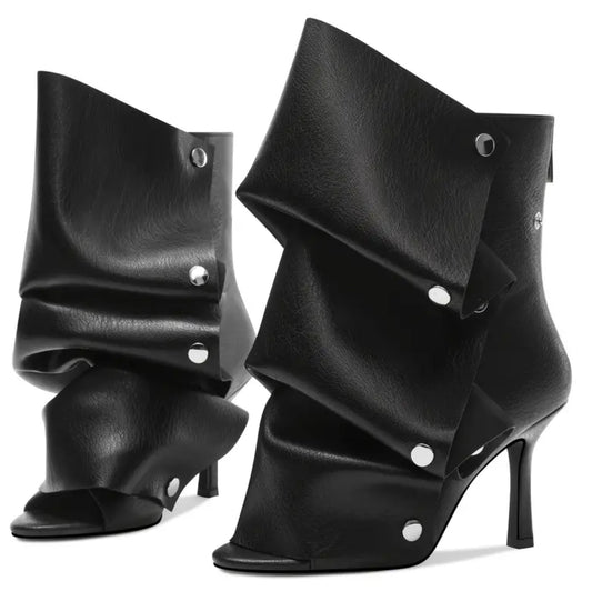 Luxe Leather Ankle Snap Boots