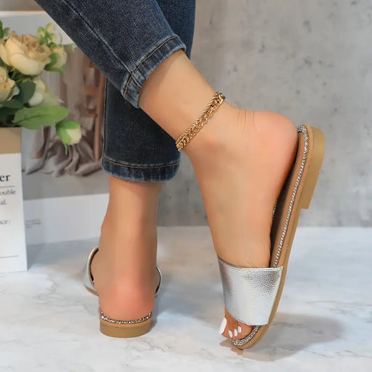 Sleek Metallic Flats