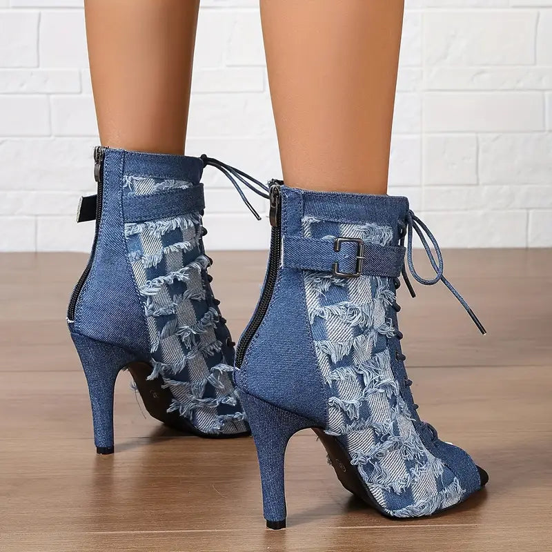 Sexy Chic Denim High Heels