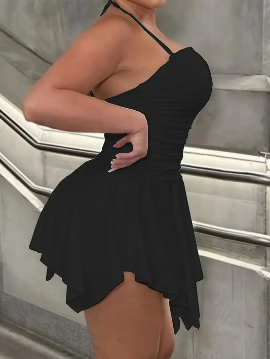 Elegant Solid Color Midi Dress