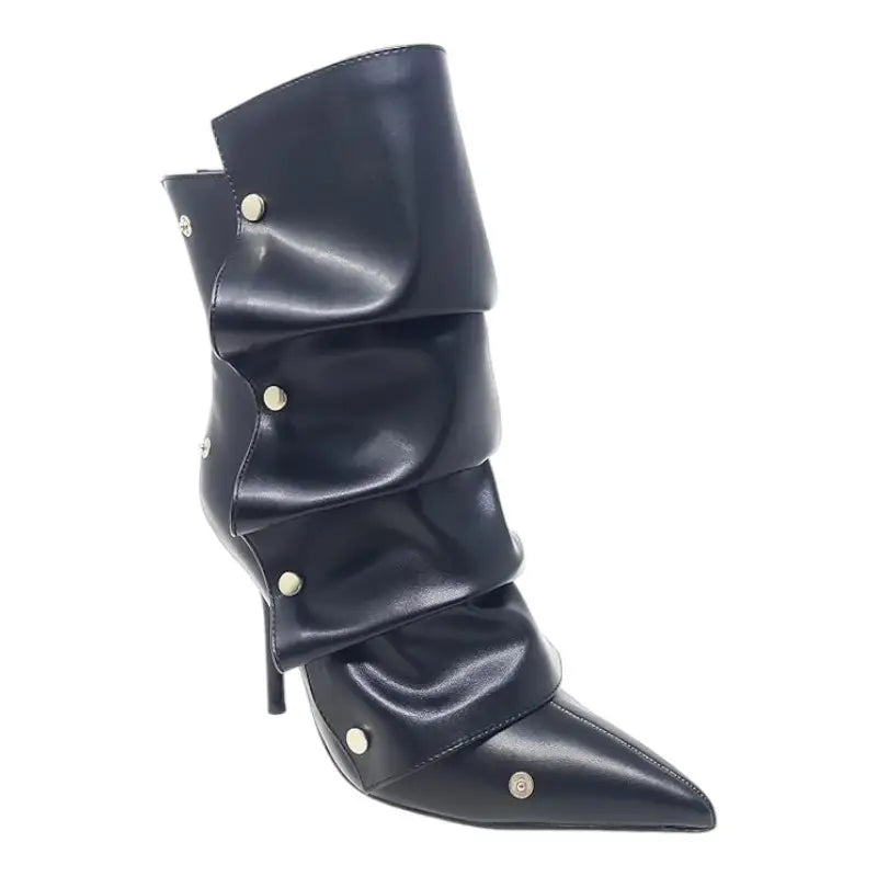 Exclusive High End Snap Ankle Boots