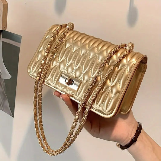 Luxe Metallic Crossbody Bag