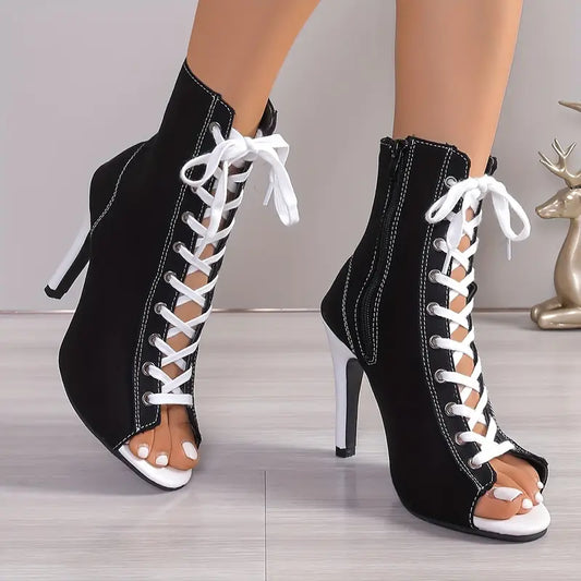 Luxe Lace Up Summer Heels
