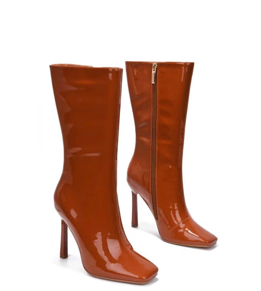 Sassy Leather Midcalf Boots