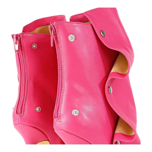 Exclusive High End Snap Ankle Boots