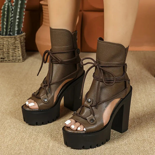 Edgy & Fierce Chunky Platform Heels
