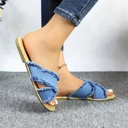 High Fashion Denim Flats
