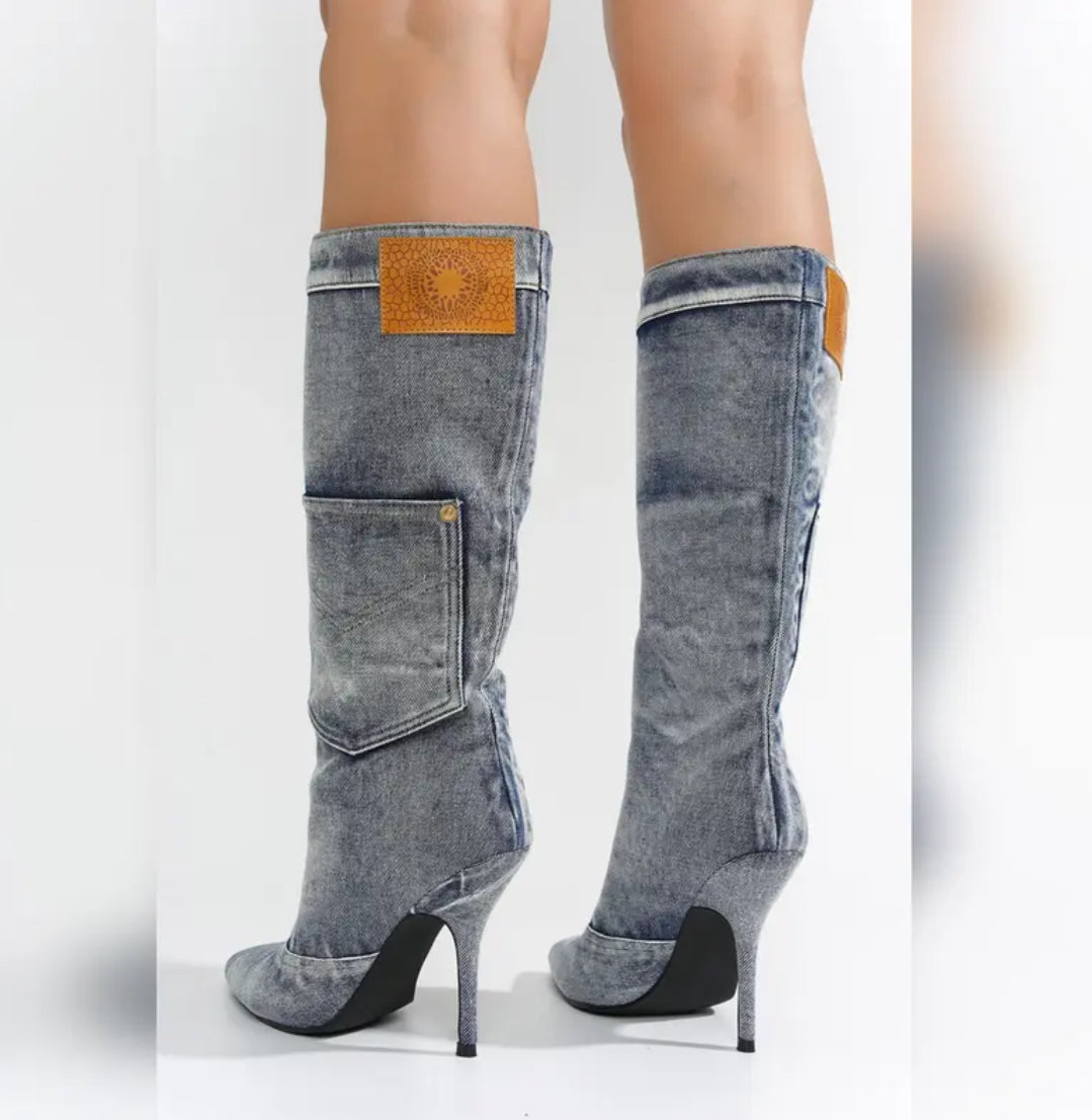 Not Your Average Luxe Denim Boots